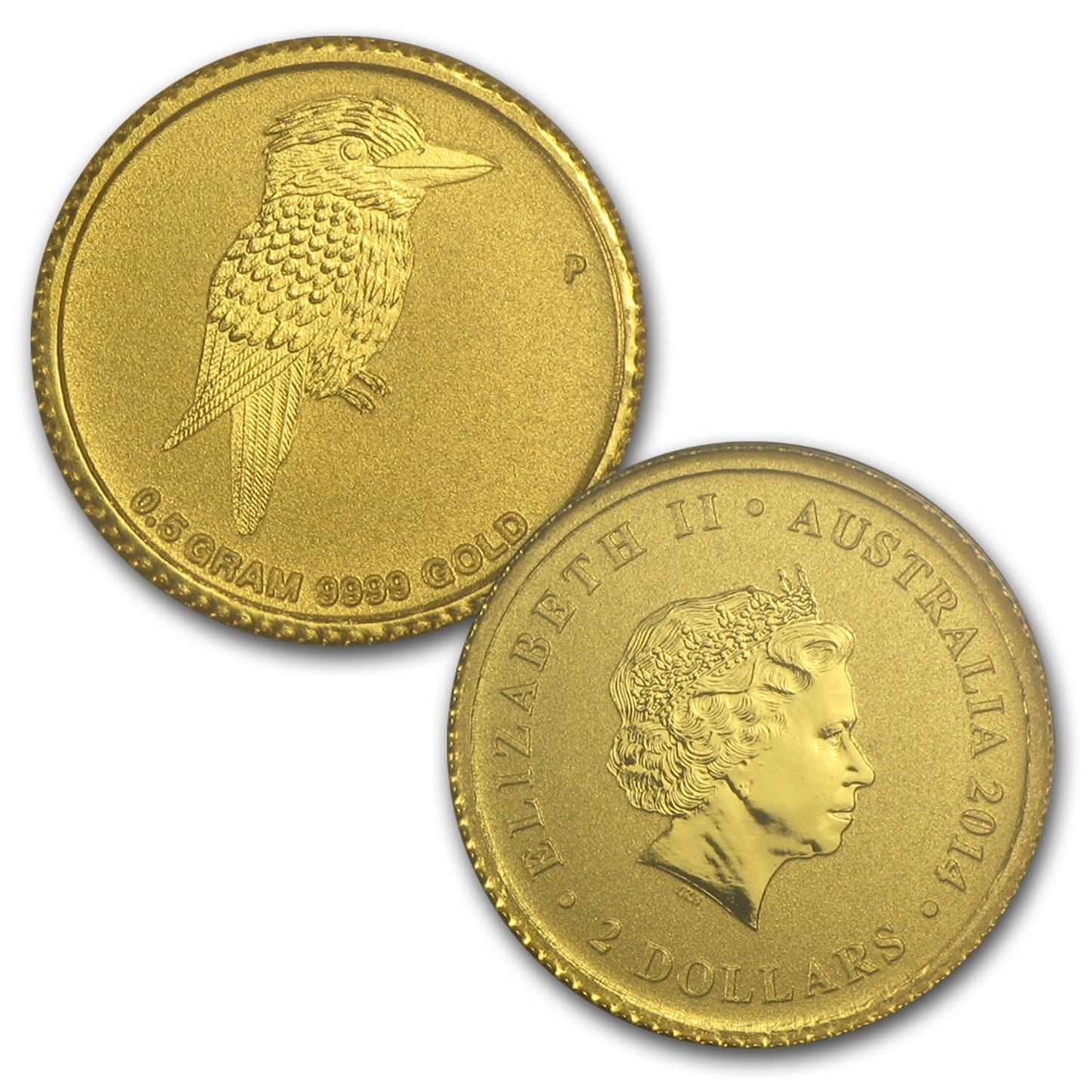 2014 Australia 1/2 Gram Gold Mini Kookaburra BU image 2