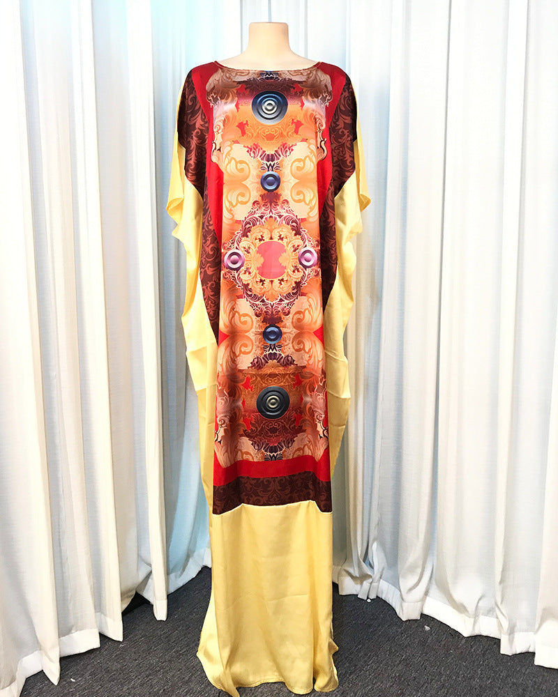 Middle East Muslim Printed Robe And Big Dress, African Plus Size Women's Clothi image 0