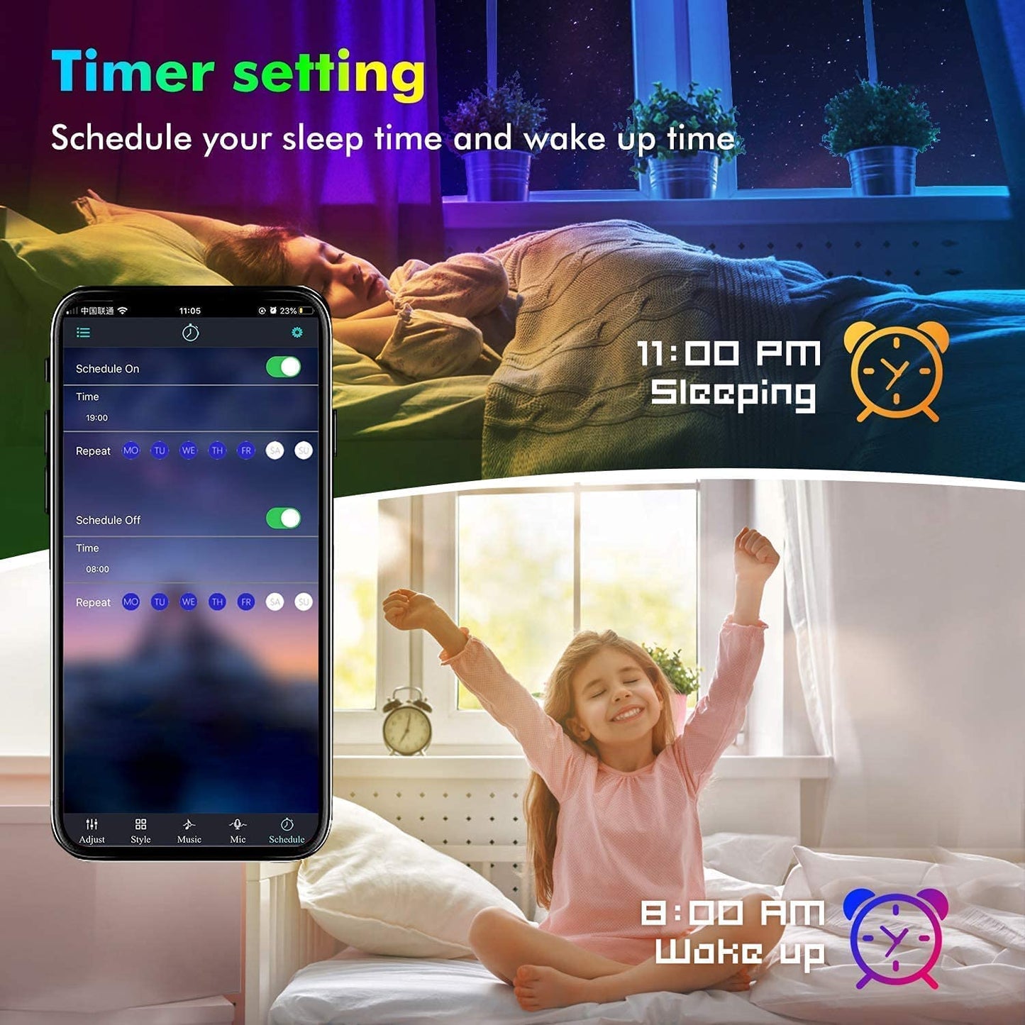 RGB 5050 Led Strip Light Bluetooth App Control 5V USB Led Tape Flexible Ribbon image 3