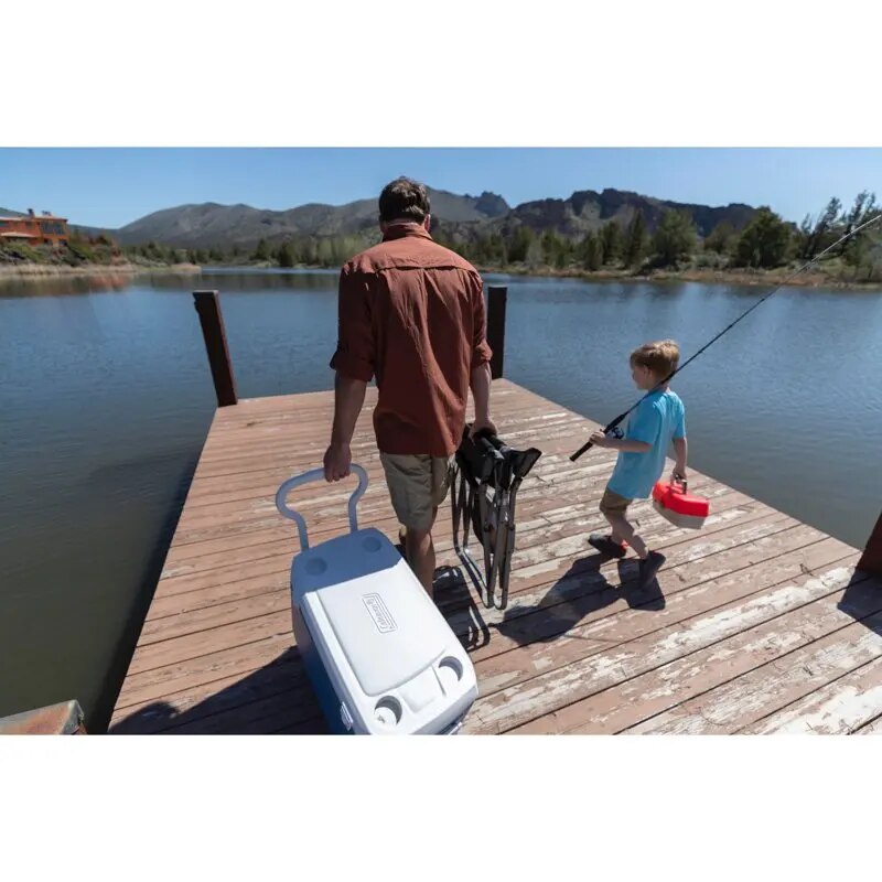 62-Quart Xtreme 5-Day Hard Cooler with Wheels, Blue image 6