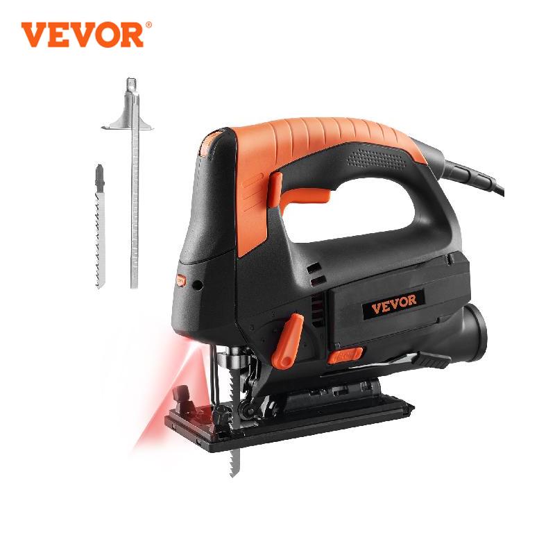 VEVOR Jig Saw 6 Variable-speed Jigsaw with Laser Scale Ruler 4-Stage Orbital 0- image 1