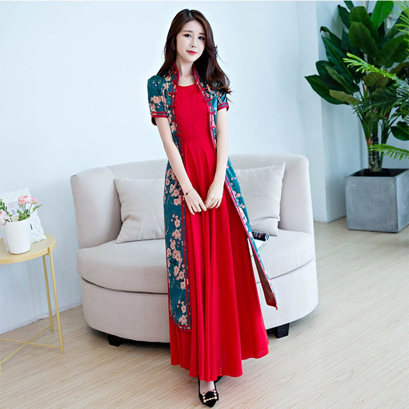 Cheongsam Chinese Oriental Dresses 2019 Prom Elegant Japanese Yukata Kimonos Fe image 2