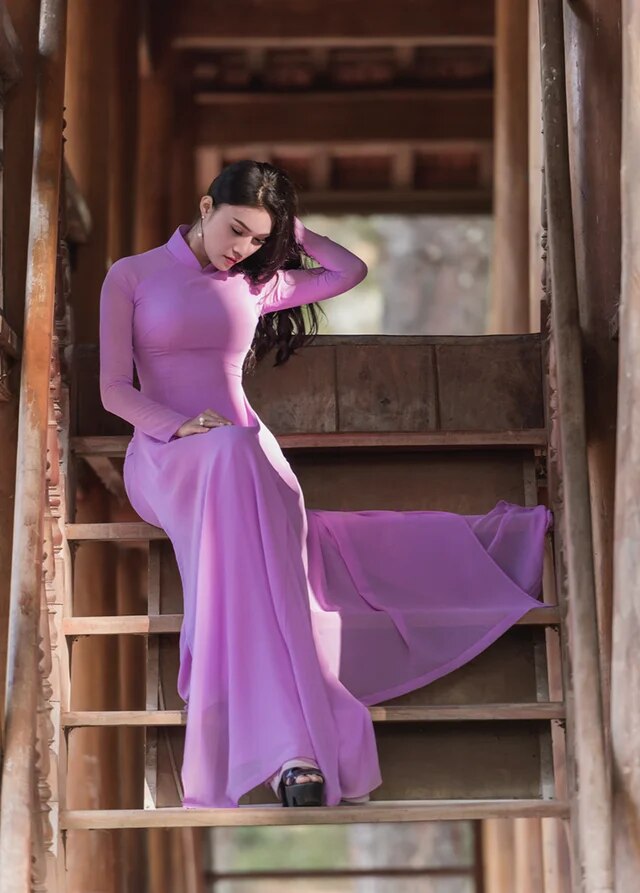 aodai vietnam clothing cheongsam aodai vietnam dress vietnamese traditionally d image 5