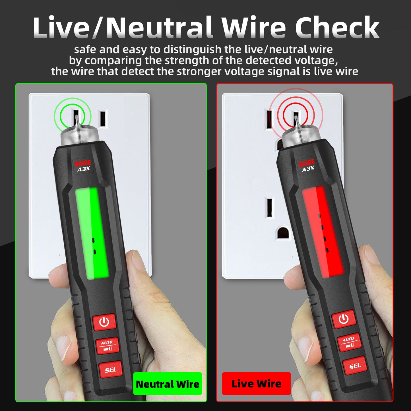 BSIDE Smart Digital Multimeter Pen Type Multitester True RMS Voltmeter DC AC Vo image 5
