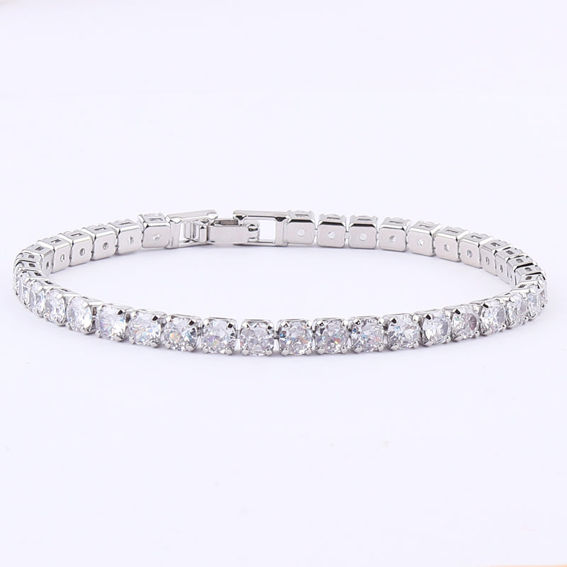 2022 New Rainbow Crystal Tennis Bracelets For Women Bracelet Set 18K Gold Silve image 16
