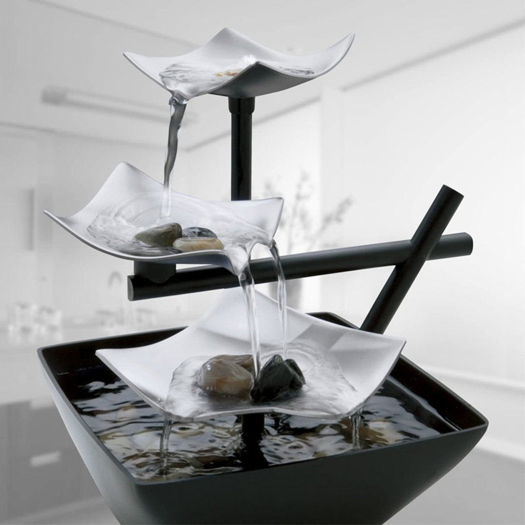 Relaxation Indoor Fountain Waterfall Feng Shui Desktop Water Sound Table image 9