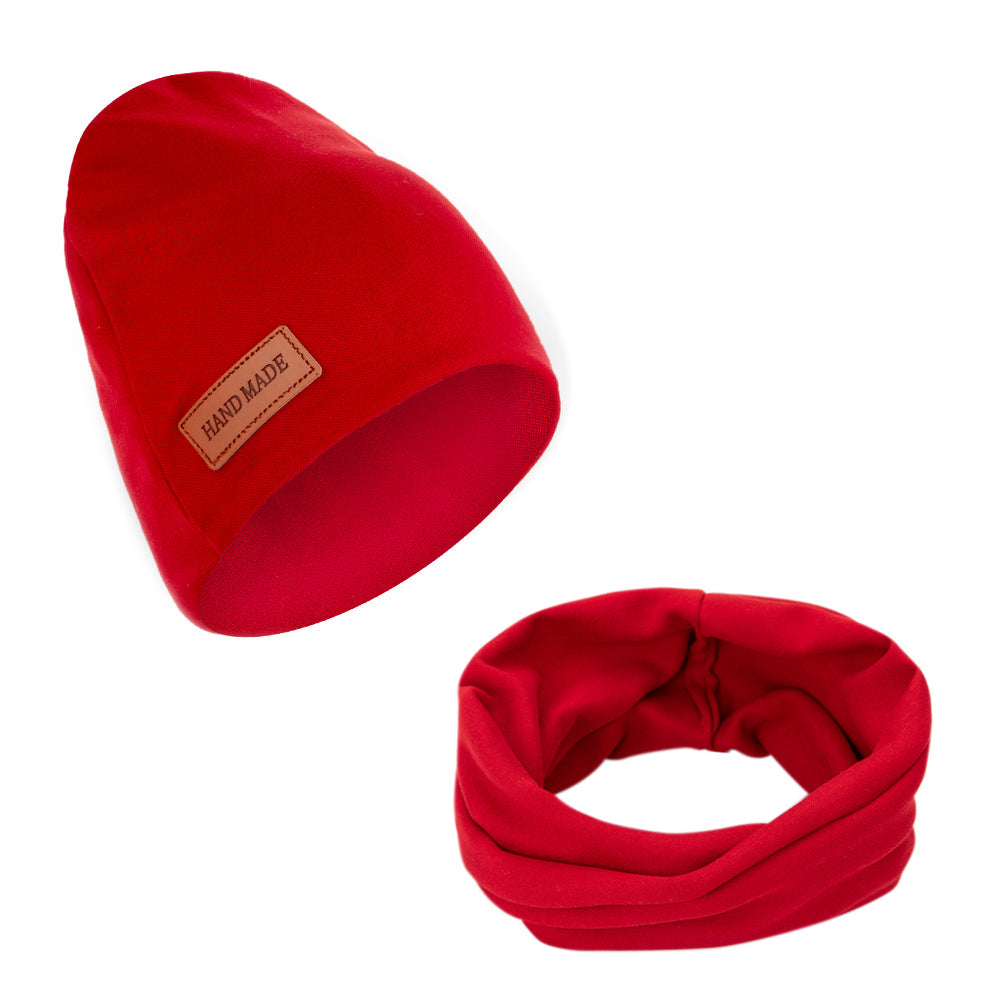 2Pcs/Lot Faux Cashmere Baby Turban Hats Scarf Set Newborn Kids Leather Stick Wi image 5