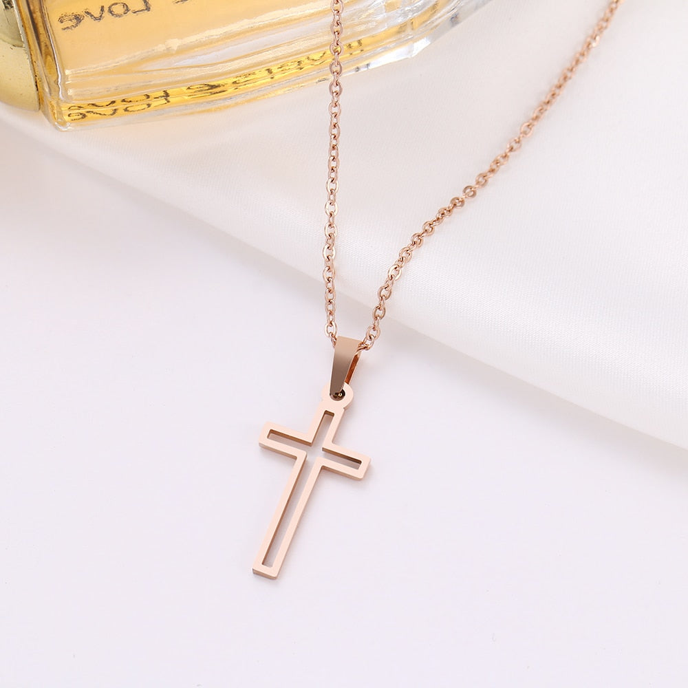 DOTIFI Stainless Steel Necklace For Women Lover's Gold And Rose Gold Color image 0