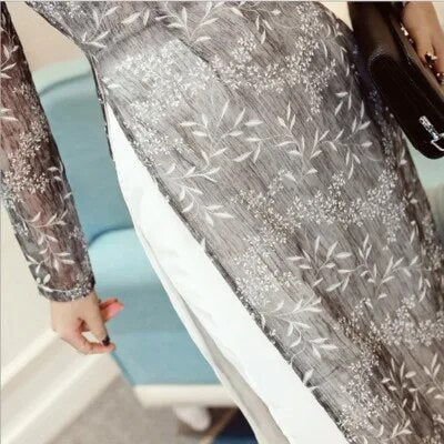 2022 vietnam aodai cheongsam set for women traditional chinese chiffon robe lad image 4
