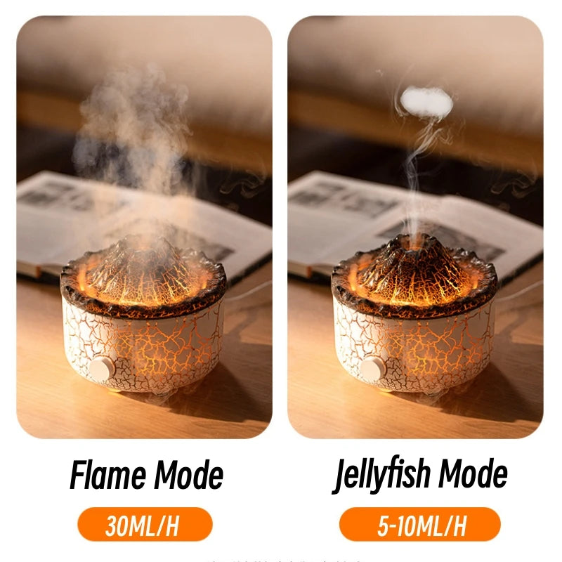 Volcano Aromatherapy Diffuser Smoke Ring Ultrasonic Air Humidifier with Flame L image 4