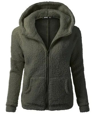 Women Autumn Winter Warm Hoodie Jacket Casual Female Hoodies Sweatershirt Zippe image 3