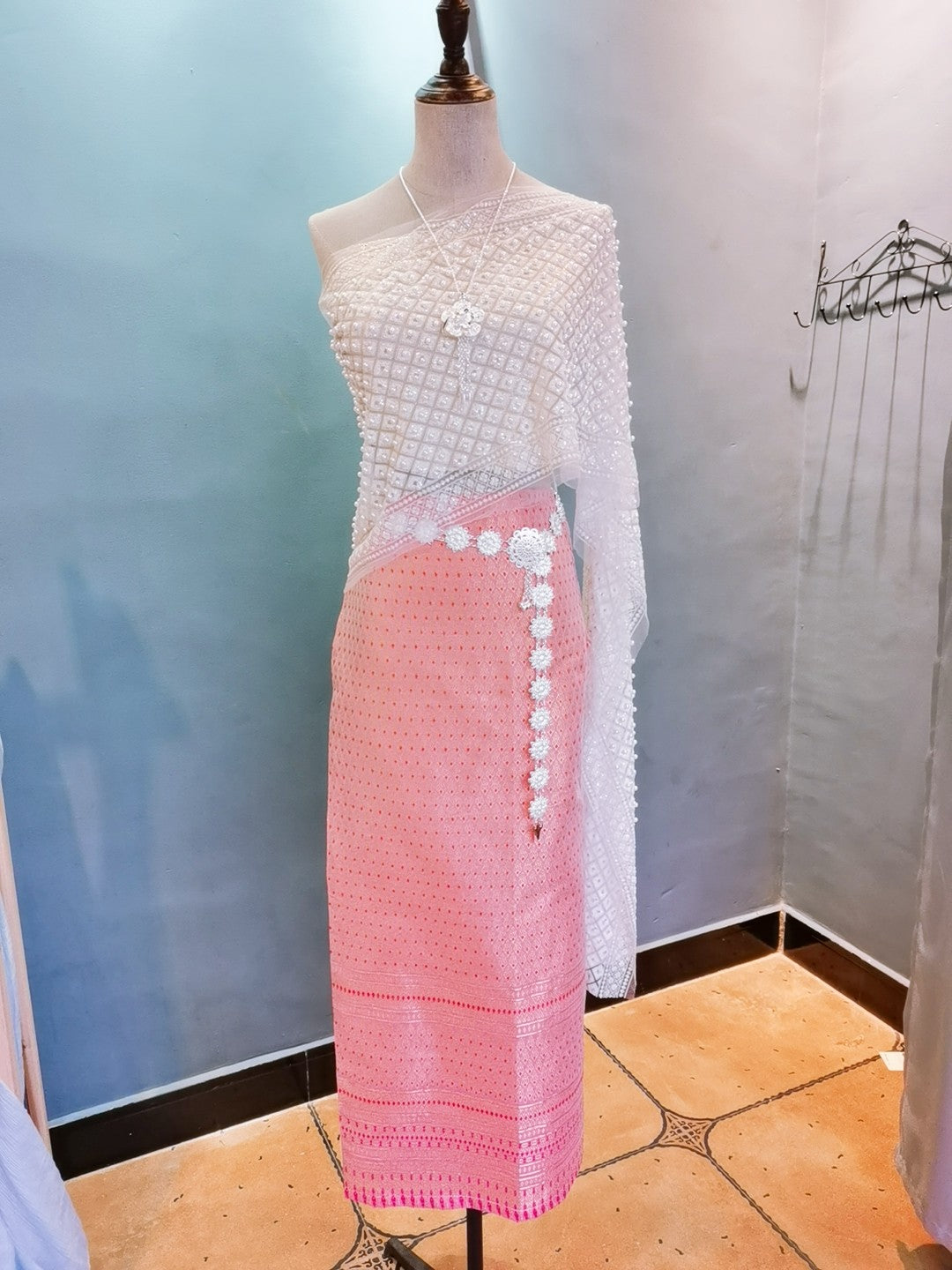 2023 New In Summer Women Strapless Shawl Top and Skirt Five-Piece Set Long Ao D image 4