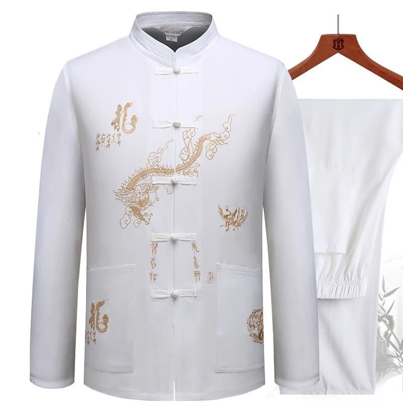 Chinese Traditional Tang Clothing Kung Fu Suit Fashion Casual Embroidery T-shir image 4