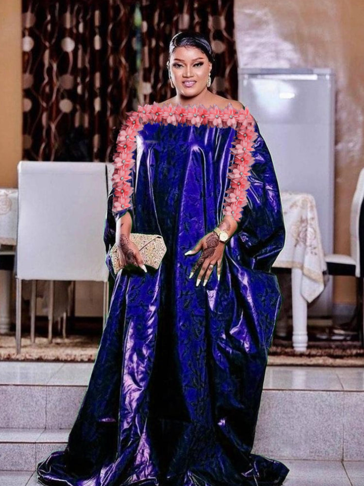 2023 Best Selling Original Bazin Riche Long Dresses For African Turkey Bazin Ri image 0