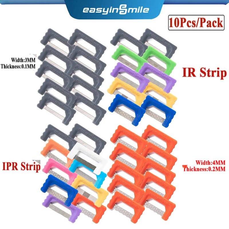9 Size EASYINSMILE Orthodontic Interproximal Reduction Strips Dental IPR Kit Po image 0