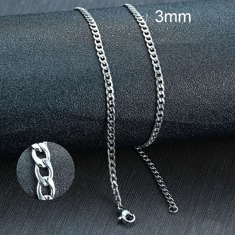 Vnox Men's Cuban Link Chain Necklace Stainless Steel Black Gold Color Male Chok image 6