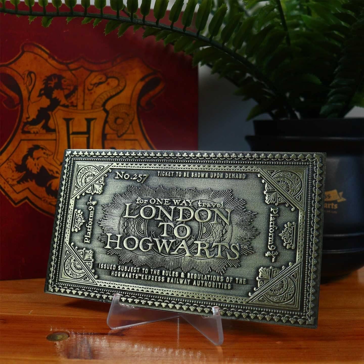 Harry Potter Hogwarts Express Train Ticket Limited Edition Metal Replica image 2