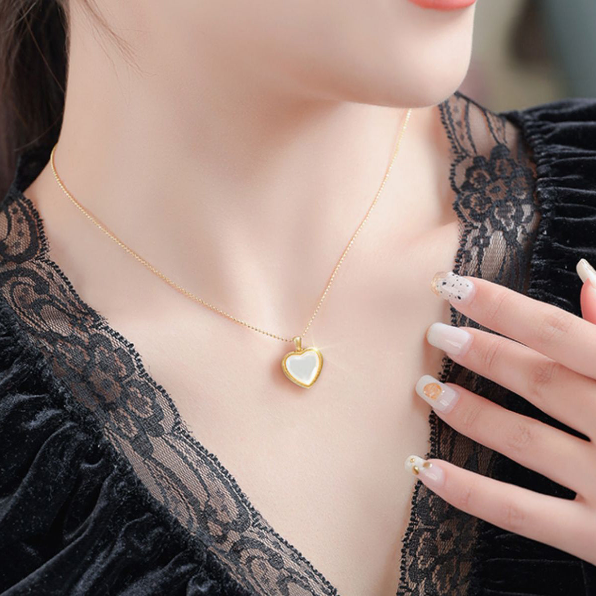 Heart Shape Necklaces for Women 18 K Pure 100 Gold with Certificate Elegant Wom image 8