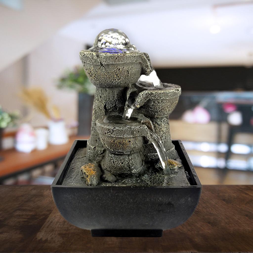 Relaxation Indoor Fountain Waterfall Feng Shui Desktop Water Sound Table image 6