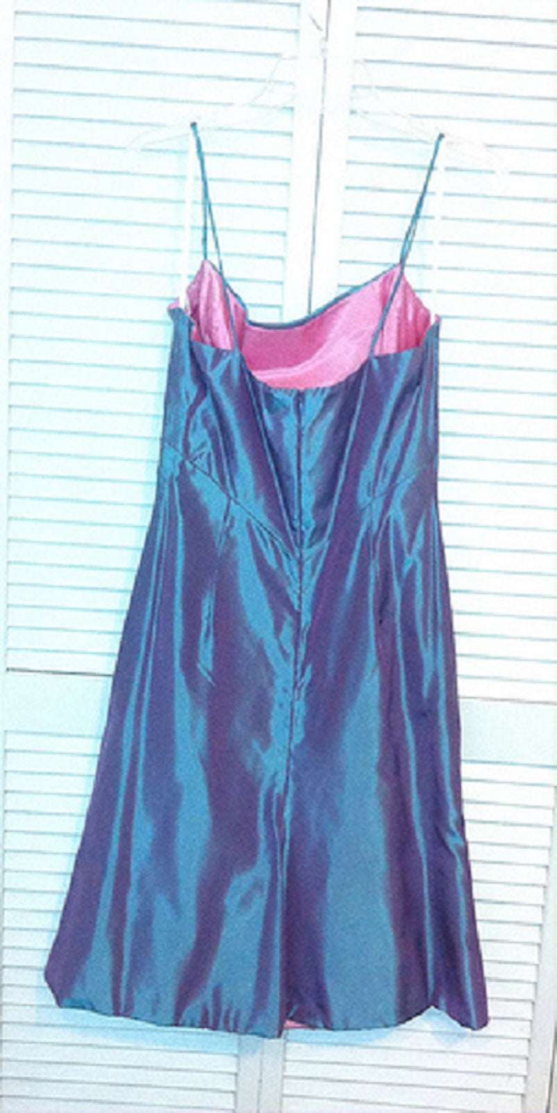 Watters & Watters Women Dress Taffeta Maroon Lined Pink Midi Size 8 image 1