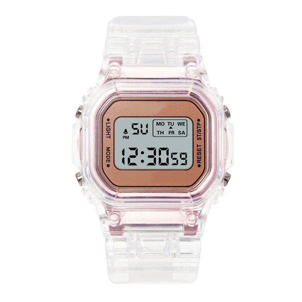 Luxury Women's Rose Gold Silicone Watches Women Fashion LED Digital Clock Casua image 2