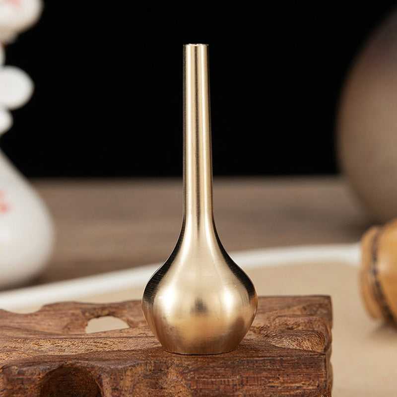 Nordic Mini Pure Copper Vase Plated Golden Flower Home Decoration Living Room A image 2