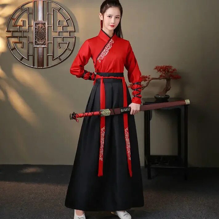 Streetwear Casual Chinese Traditional Dress Chinese Hanfu Dress Women Clothing image 4