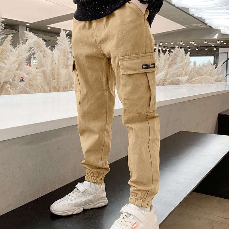 2024 New Spring Autumn Boys Pants Casual Long Style Trousers For Kids 3- 12 Yea image 6