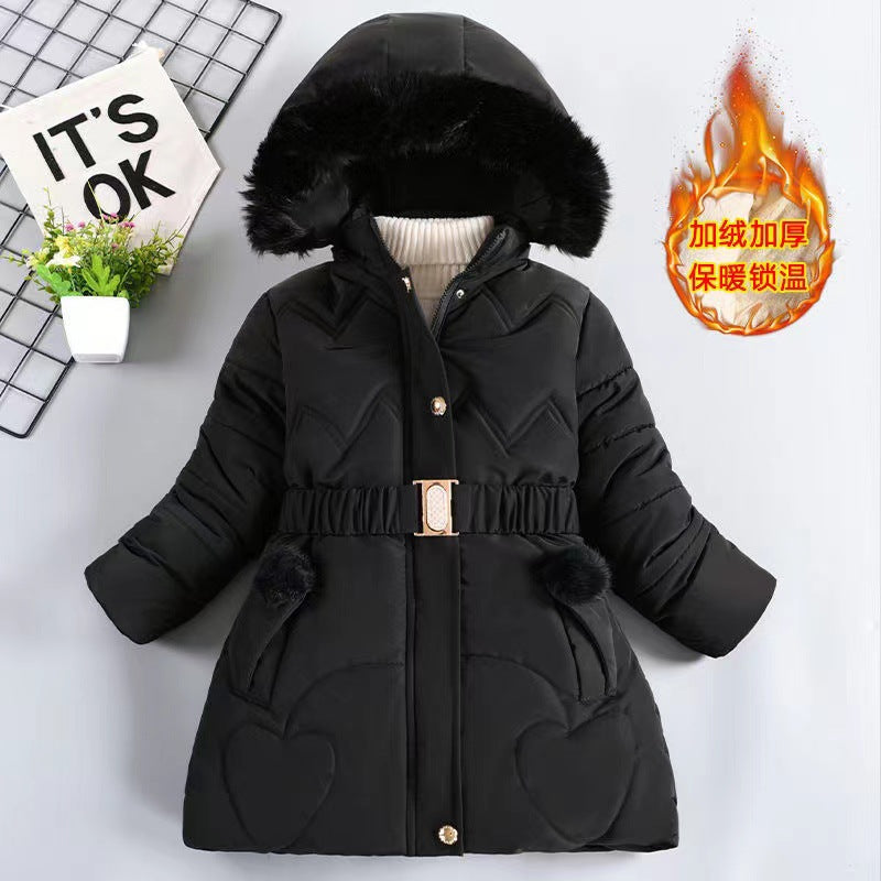 3 4 5 6 8 10 Years Winter Girls Coat Keep Warm Thicken Kids Jacket Hooded Zippe image 8