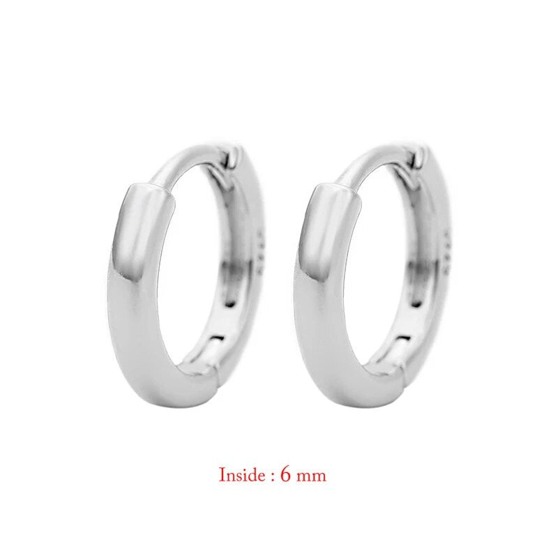 1Pair Single Minimal Gold Color Tiny Cartilage Hoop Earrings Stainless Steel Tr image 5