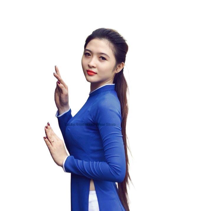 woman aodai vietnam traditional clothing ao dai vietnam robe and pants vietnam image 6