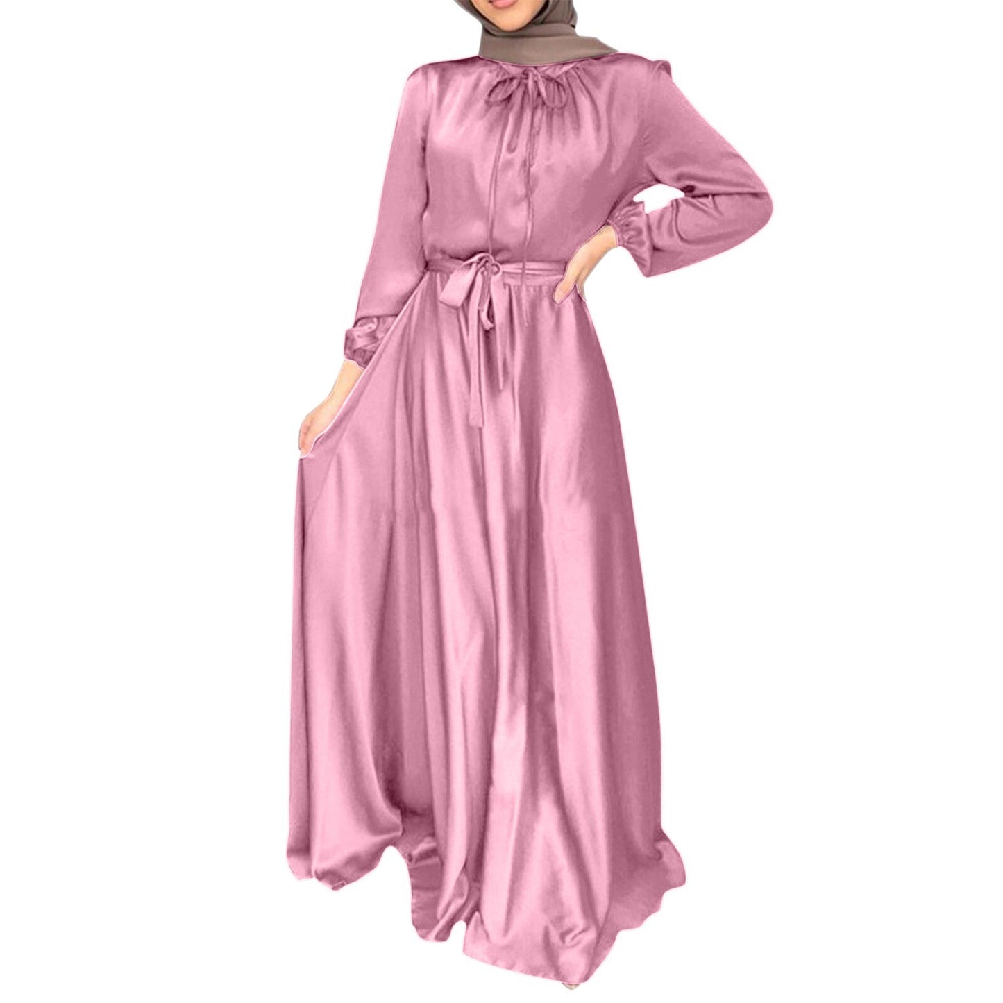 Ladies Abaya Dubai Muslim Fashion Hijab Dress Kaftan Islam Clothing African Max image 6