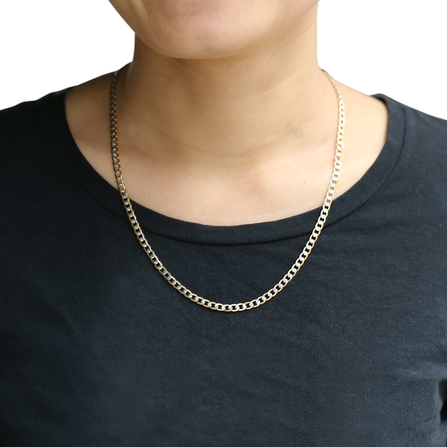 Trendsmax Gold Color Chain Necklace For Men Women Cuban Link Chain Male Necklac image 0