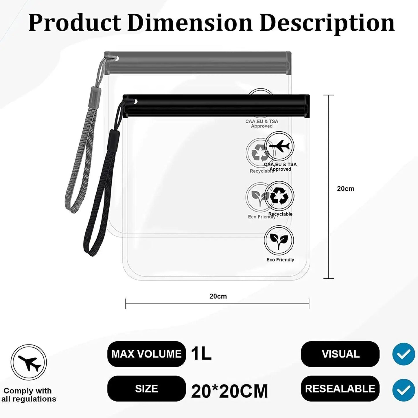 1pcs Luggage Transparent Travel Use Leakproof Flight Make Up Waterproof For Wom image 9
