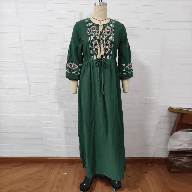 Vestidos Abaya Dubai Turkey Arabic Hijab Muslim Fashion Dress African Long Dres image 4