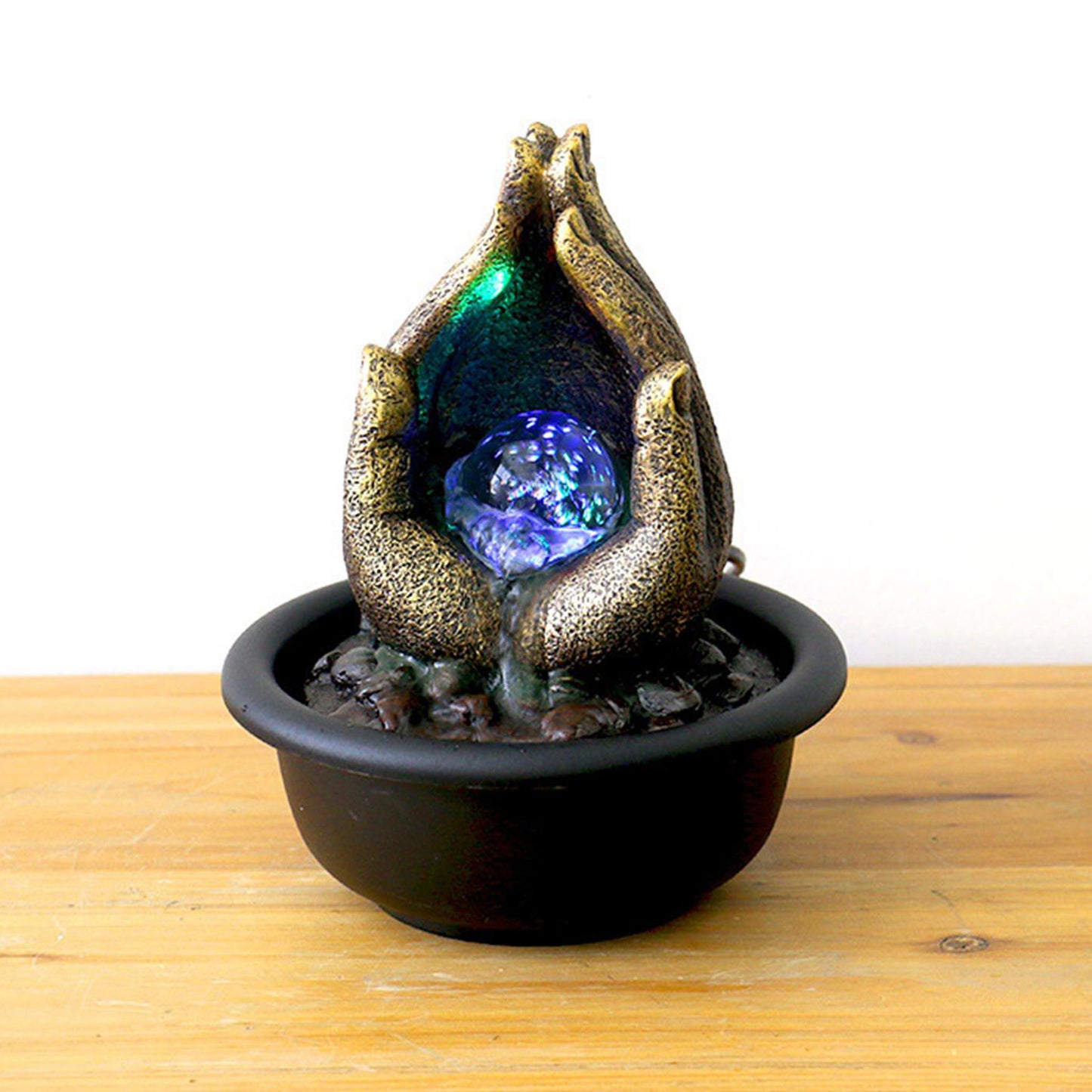 Feng Shui Tabletop Fountain EU 220V Adapter Stylish for Bedroom Decor Tabletop image 5