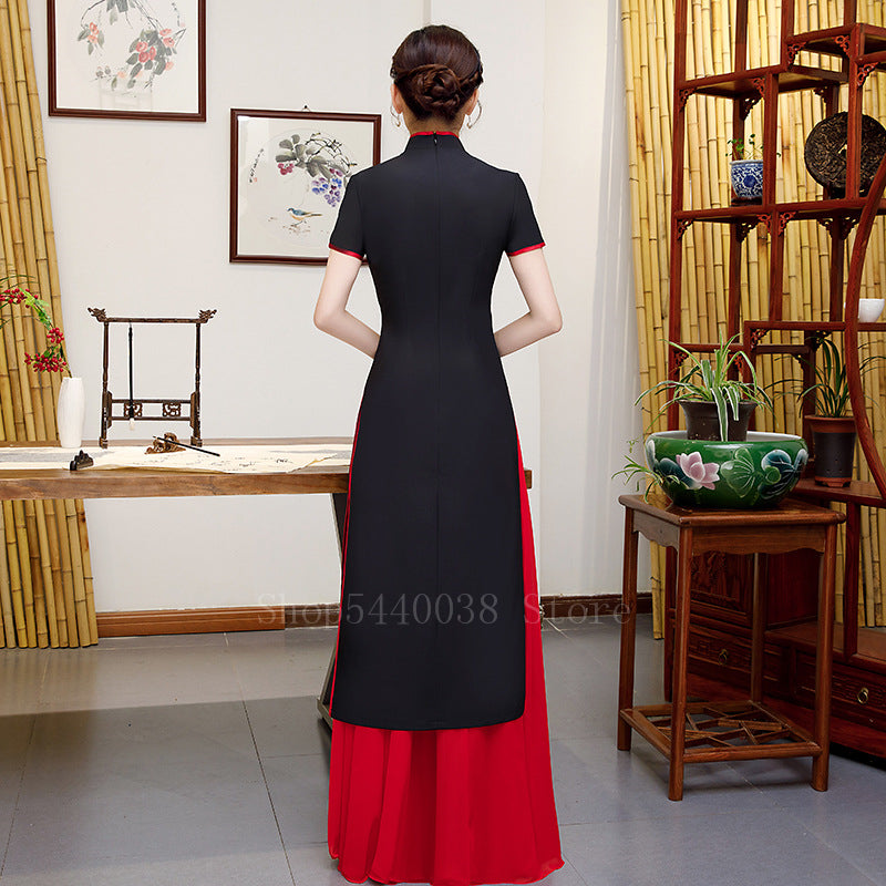 Vietnam Woman Retro Ao Dai Elegant Phoenix Chinese Style Cheongsam Vintage Fest image 7