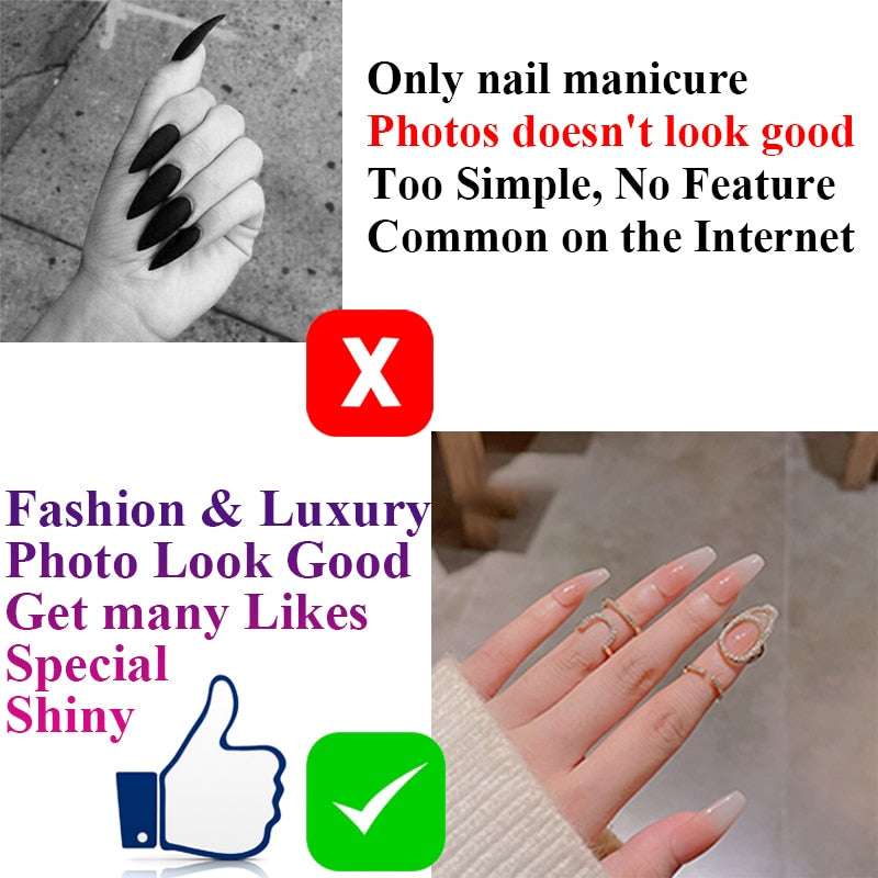 New In 2023 Luxury Nail Photo Ring Gold Silver Plated Phalanx Fashion Finger Ma image 14