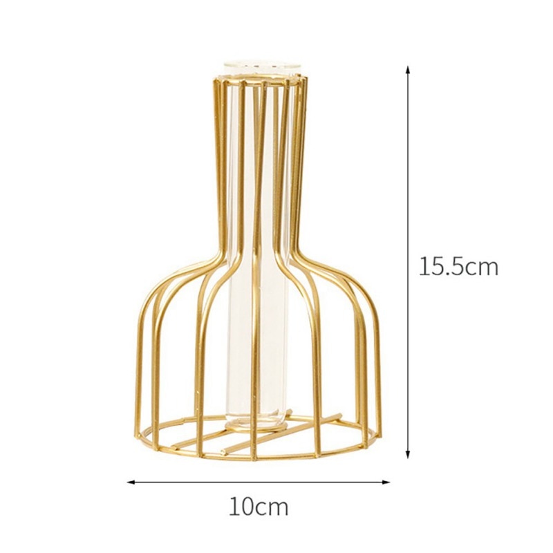 Flowers Vases Gold Hydroponic Vase Decoration Flowers Plant Holder Home Living image 6