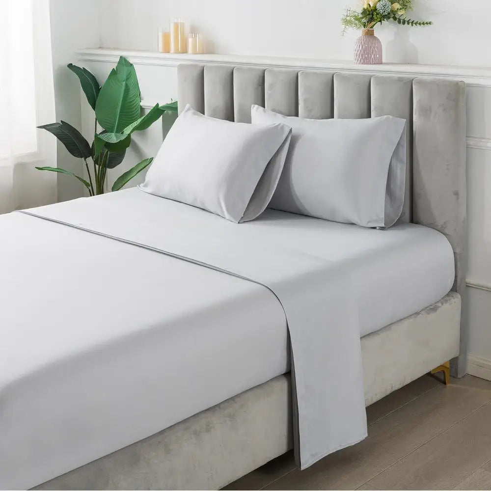 Mainstays Grey Ombre Stripe Bed-in-a-Bag King Comforter Set Polyester Reversibl image 3