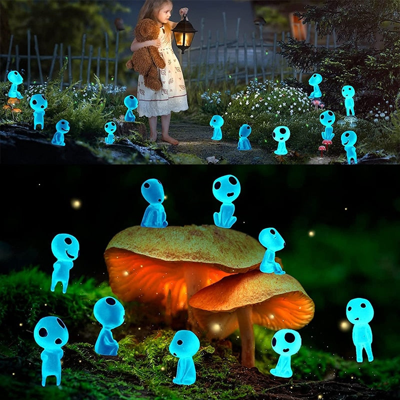 Ghibli Kodama Luminous Elf Tree Dolls Micro Landscape Figure Ornament Outdoor G image 7