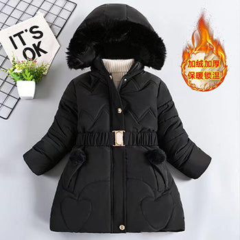 3 4 5 6 8 10 Years Winter Girls Coat Keep Warm Thicken Kids Jacket Hooded Zippe image 3