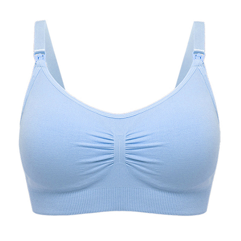 High Quality Plus Size Nursing Bra Breathable Women Breastfeeding Underwear Sea image 8