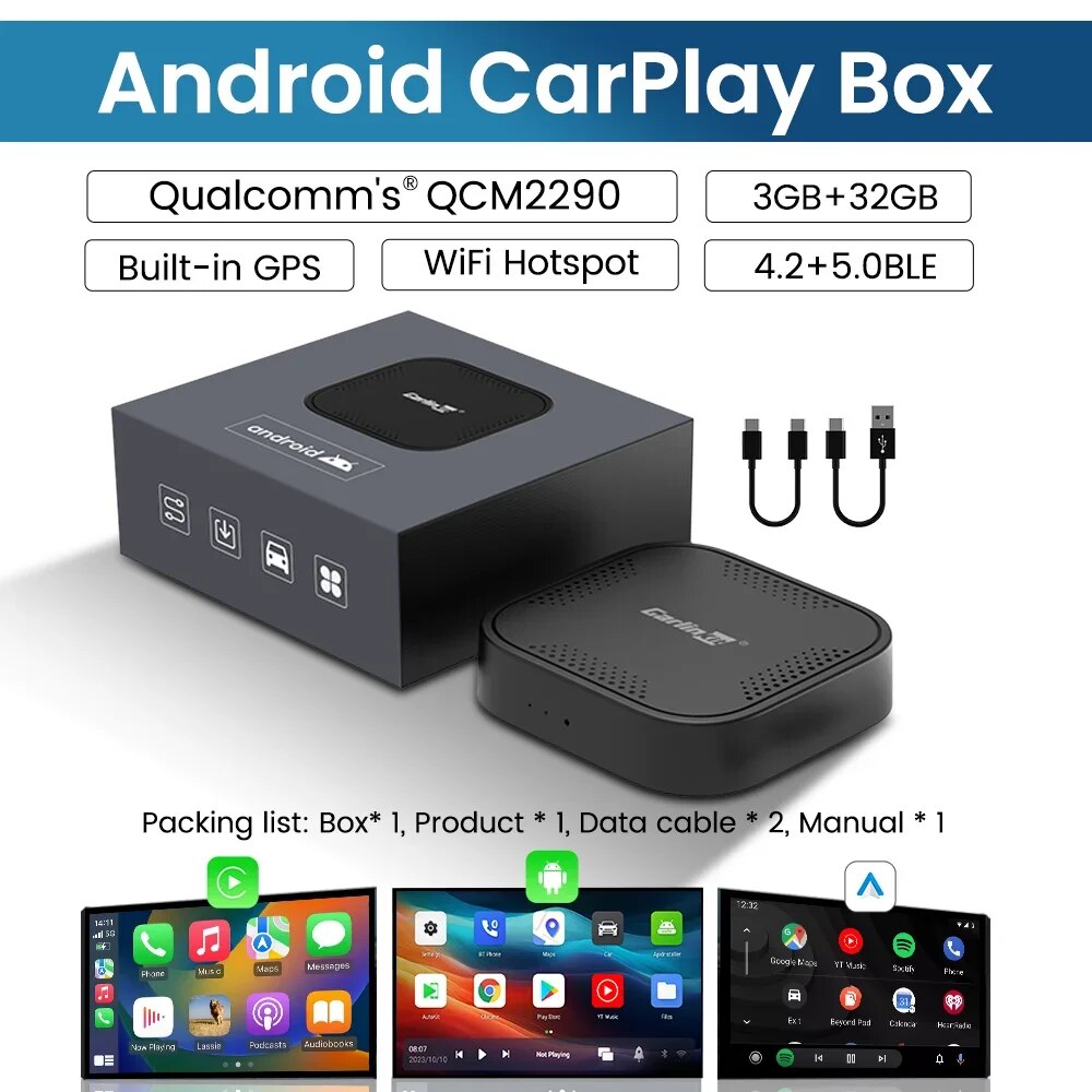 TVBox Pro CarlinKit Mini CarPlay Ai Box Qualcomm 8Core 4G+64G Wireless Android image 1