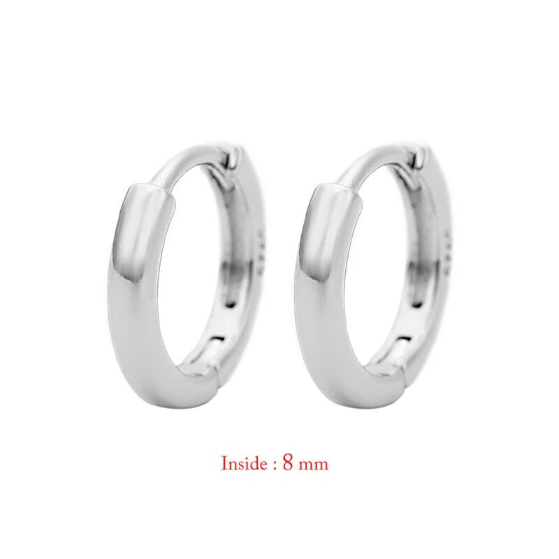 1Pair Single Minimal Gold Color Tiny Cartilage Hoop Earrings Stainless Steel Tr image 6