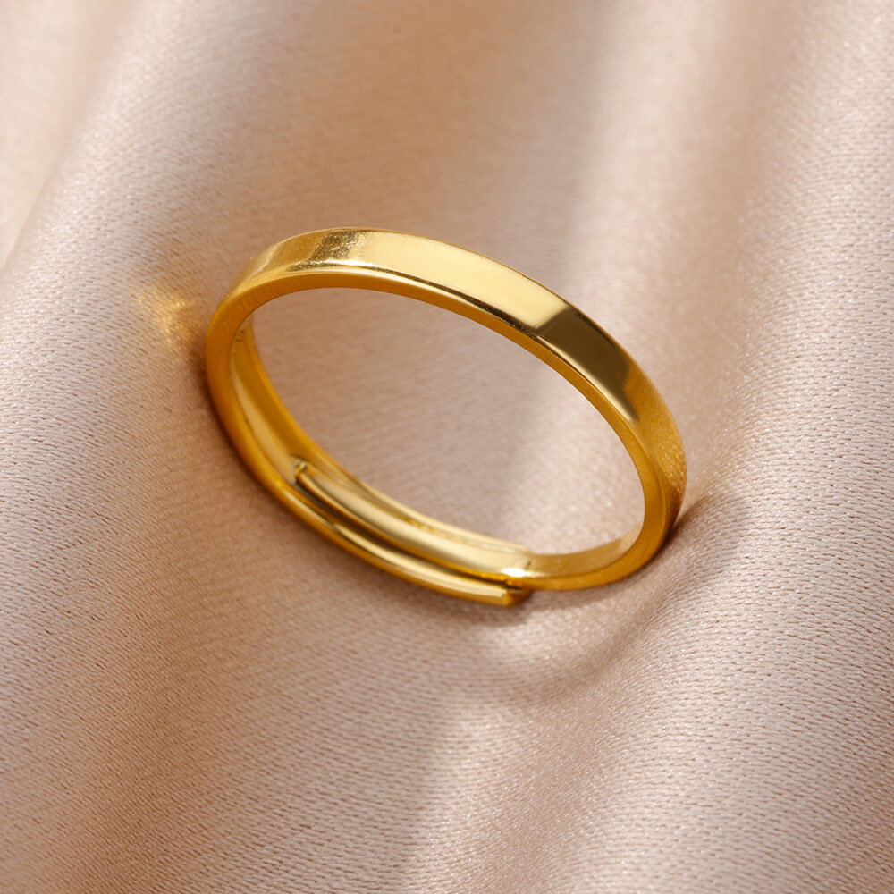 Stainless Steel Rings for Women Aesthetic Sunflower Gold Plated Wedding Couple image 39