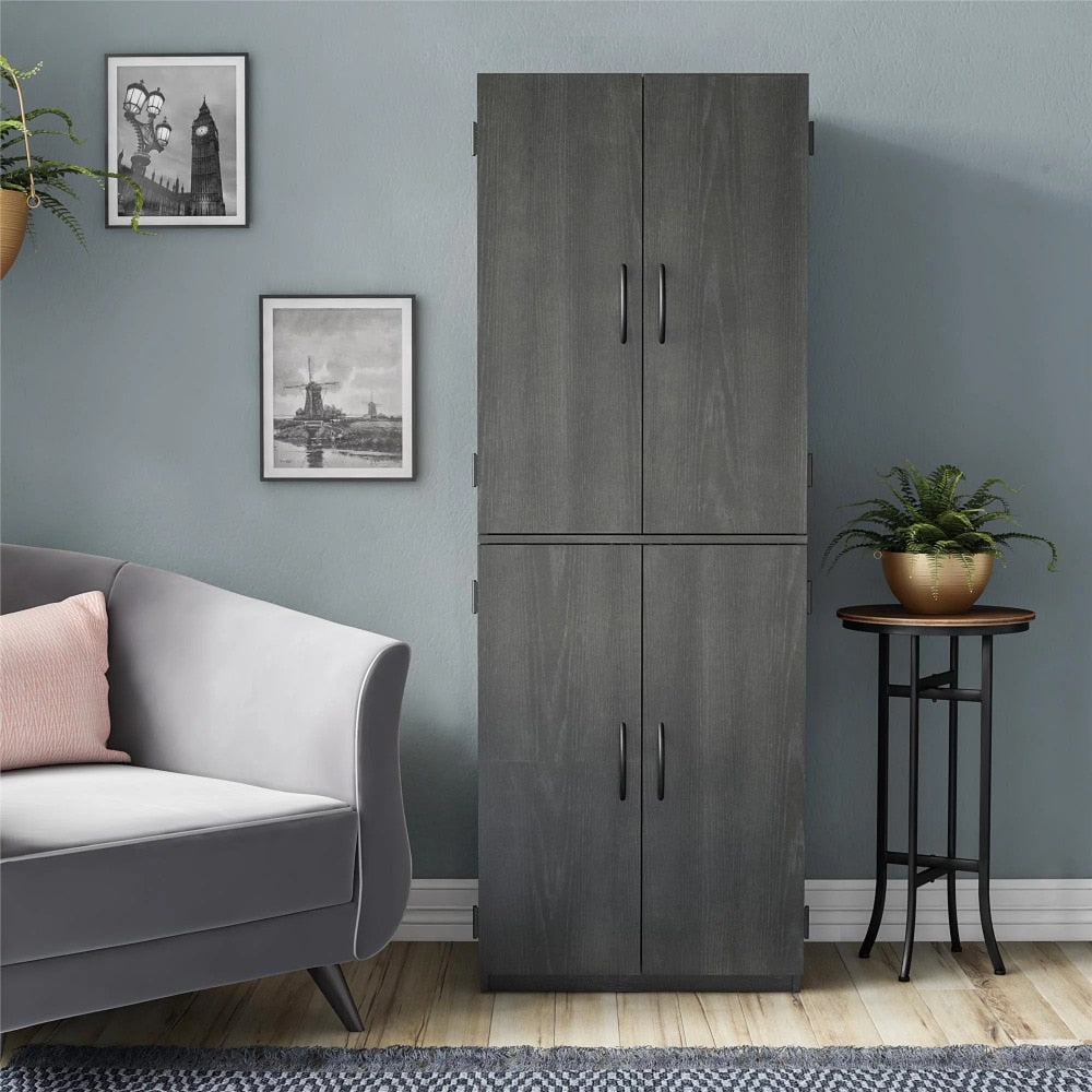 Mainstays 4-Door 5' Storage Cabinet, White Stipple 2023 New image 2