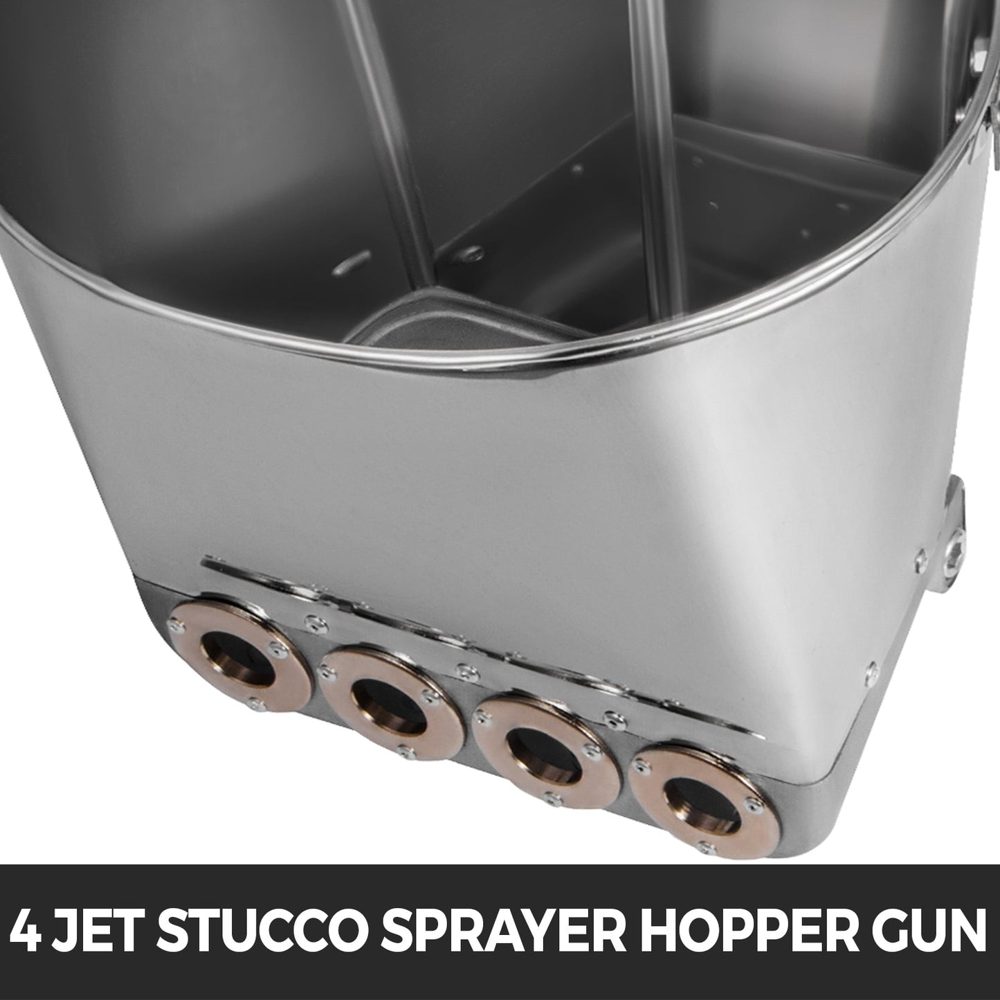 VEVOR Mortar Sprayer Gun 4-Jet 3kW Wall Stucco Shovel Hopper Ladle Cement Spray image 5