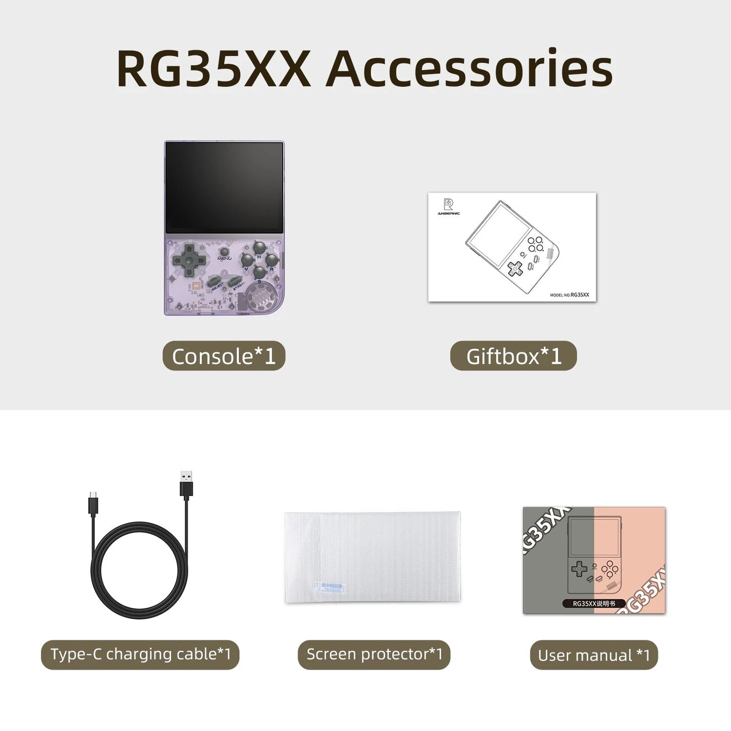 ANBERNIC RG35XX/RG35XX PLUS Handheld Game Player 3.5¬³ IPS 640*480 Screen Porta image 1