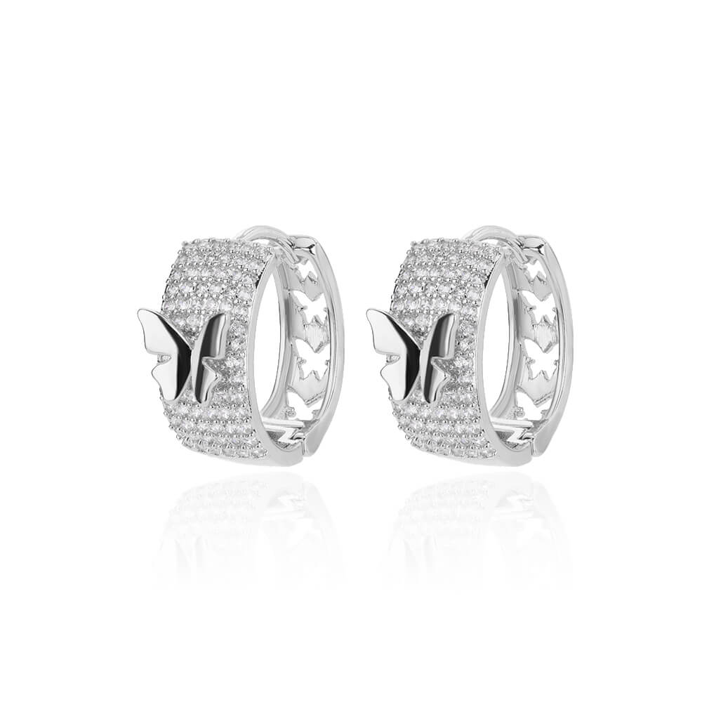 U-shaped Zircon Earrings for Women Gold Color Stainless Steel Earrings 2023 Tre image 3